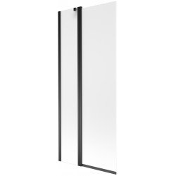 Mexen Flip Kádparaván 1 részes 80 x 150 cm, szron, fekete - 894-080-101-70-30 Kádparaván Fürdökád Mexen