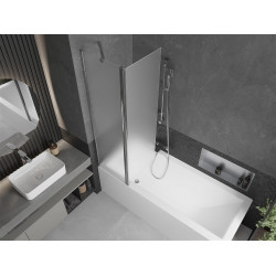 Mexen Flip Kádparaván 1 részes 100 x 150 cm, szron, króm - 894-100-101-01-30 Kádparaván