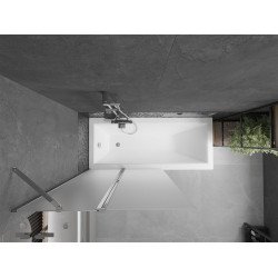 Mexen Flip Kádparaván 1 részes 100 x 150 cm, szron, króm - 894-100-101-01-30 Kádparaván