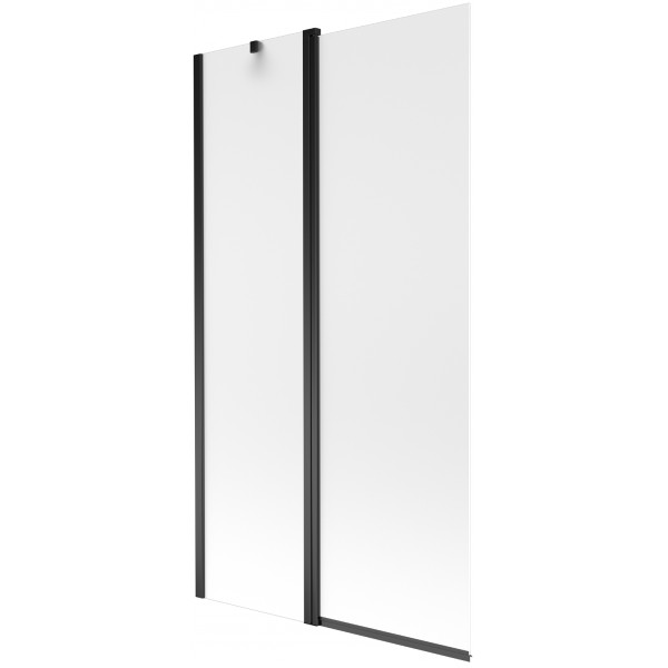 Mexen Flip Kádparaván 1 részes 100 x 150 cm, szron, fekete - 894-100-101-70-30 Kádparaván