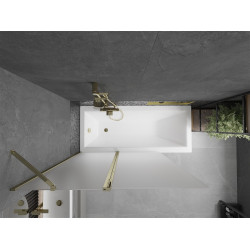 Mexen Flip Kádparaván 1 részes 120 x 150 cm, szron, arany - 894-120-101-50-30 Kádparaván