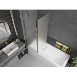 Mexen Flip Kádparaván 1 részes 120 x 150 cm, szron, arany - 894-120-101-50-30 Kádparaván