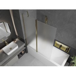 Mexen Flip Kádparaván 1 részes 120 x 150 cm, szron, arany - 894-120-101-50-30 Kádparaván