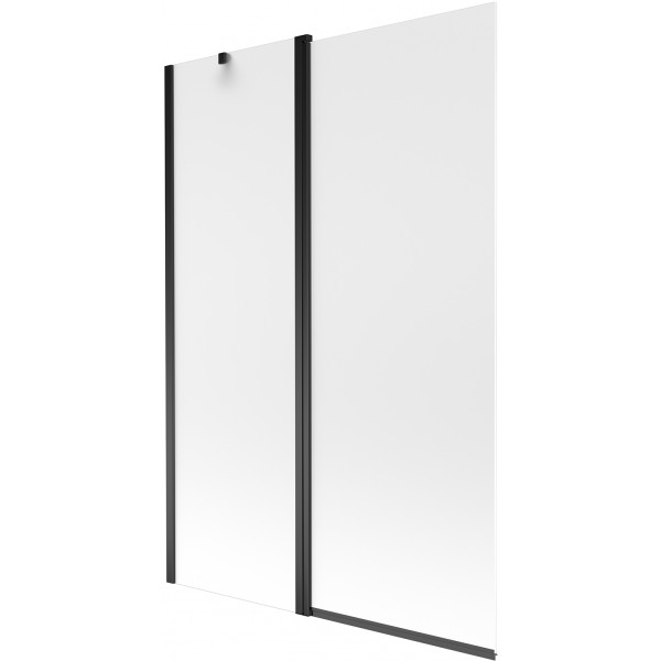 Mexen Flip Kádparaván 1 részes 120 x 150 cm, szron, fekete - 894-120-101-70-30 Kádparaván