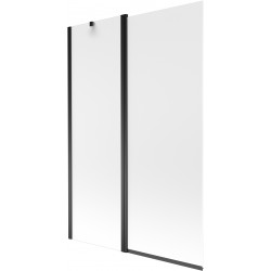 Mexen Flip Kádparaván 1 részes 120 x 150 cm, szron, fekete - 894-120-101-70-30 Kádparaván Fürdökád Mexen