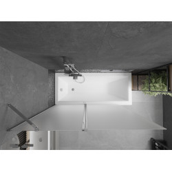 Mexen Flip Kádparaván 1 részes 140 x 150 cm, szron, króm - 894-140-101-01-30 Kádparaván