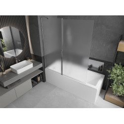 Mexen Flip Kádparaván 1 részes 140 x 150 cm, szron, króm - 894-140-101-01-30 Kádparaván Fürdökád Mexen