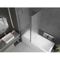 Mexen Flip Kádparaván 1 részes 140 x 150 cm, szron, króm - 894-140-101-01-30 Kádparaván