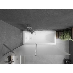 Mexen Flip Kádparaván 1 részes 140 x 150 cm, szron, króm - 894-140-101-01-30 Kádparaván
