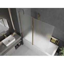 Mexen Flip Kádparaván 1 részes 140 x 150 cm, szron, arany - 894-140-101-50-30 Kádparaván