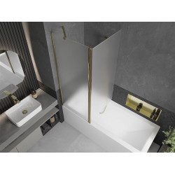 Mexen Flip Kádparaván 1 részes 140 x 150 cm, szron, arany - 894-140-101-50-30 Kádparaván