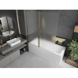 Mexen Flip Kádparaván 1 részes 140 x 150 cm, szron, arany - 894-140-101-50-30 Kádparaván Fürdökád Mexen