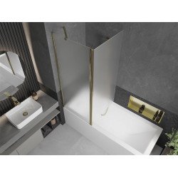 Mexen Flip Kádparaván 1 részes 140 x 150 cm, szron, arany - 894-140-101-50-30 Kádparaván