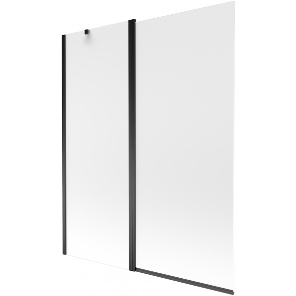 Mexen Flip Kádparaván 1 részes 140 x 150 cm, szron, fekete - 894-140-101-70-30 Kádparaván