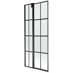Mexen Flip Kádparaván 1 részes 80 x 150 cm, fekete wzór, fekete - 894-080-101-70-77 Kádparaván Fürdökád Mexen