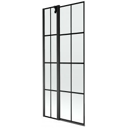 Mexen Flip Kádparaván 1 részes 80 x 150 cm, fekete wzór, fekete - 894-080-101-70-77 Kádparaván Fürdökád Mexen
