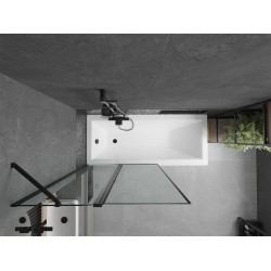 Mexen Flip Kádparaván 1 részes 100 x 150 cm, fekete wzór, fekete - 894-100-101-70-70 Kádparaván