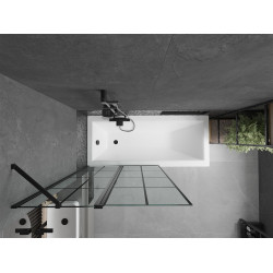 Mexen Flip Kádparaván 1 részes 100 x 150 cm, fekete wzór, fekete - 894-100-101-70-77 Kádparaván
