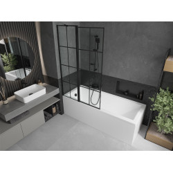 Mexen Flip Kádparaván 1 részes 100 x 150 cm, fekete wzór, fekete - 894-100-101-70-77 Kádparaván Fürdökád Mexen