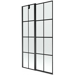 Mexen Flip Kádparaván 1 részes 100 x 150 cm, fekete wzór, fekete - 894-100-101-70-77 Kádparaván Fürdökád Mexen