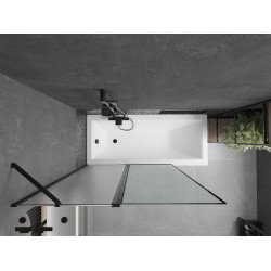 Mexen Flip Kádparaván 1 részes 120 x 150 cm, fekete wzór, fekete - 894-120-101-70-70 Kádparaván