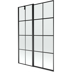 Mexen Flip Kádparaván 1 részes 120 x 150 cm, fekete wzór, fekete - 894-120-101-70-77 Kádparaván Fürdökád Mexen