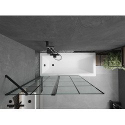 Mexen Flip Kádparaván 1 részes 120 x 150 cm, fekete wzór, fekete - 894-120-101-70-77 Kádparaván