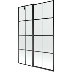 Mexen Flip Kádparaván 1 részes 120 x 150 cm, fekete wzór, fekete - 894-120-101-70-77 Kádparaván Fürdökád Mexen