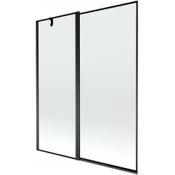 Mexen Flip Kádparaván 1 részes 140 x 150 cm, fekete wzór, fekete - 894-140-101-70-70 Kádparaván Fürdökád Mexen
