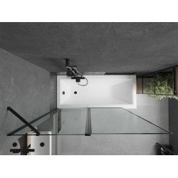 Mexen Flip Kádparaván 1 részes 140 x 150 cm, fekete wzór, fekete - 894-140-101-70-70 Kádparaván
