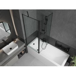 Mexen Flip Kádparaván 1 részes 140 x 150 cm, fekete wzór, fekete - 894-140-101-70-70 Kádparaván