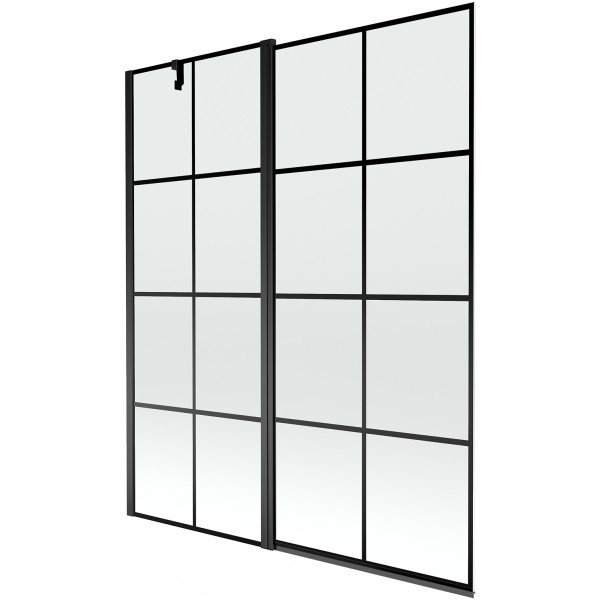 Mexen Flip Kádparaván 1 részes 140 x 150 cm, fekete wzór, fekete - 894-140-101-70-77 Kádparaván