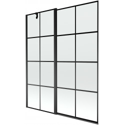 Mexen Flip Kádparaván 1 részes 140 x 150 cm, fekete wzór, fekete - 894-140-101-70-77 Kádparaván Fürdökád Mexen