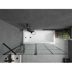 Mexen Flip Kádparaván 1 részes 140 x 150 cm, fekete wzór, fekete - 894-140-101-70-77 Kádparaván