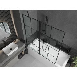 Mexen Flip Kádparaván 1 részes 140 x 150 cm, fekete wzór, fekete - 894-140-101-70-77 Kádparaván