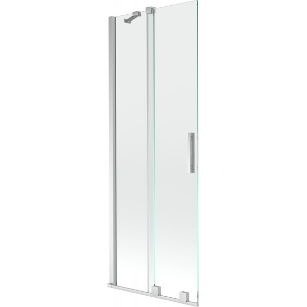 Mexen Velar Kádparaván 2 részes  csúszó 75 x 150 cm,  átlátszó nano, króm - 896-075-000-01-01 Kádparaván