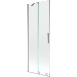 Mexen Velar Kádparaván 2 részes  csúszó 75 x 150 cm,  átlátszó nano, króm - 896-075-000-01-01 Kádparaván Fürdökád Mexen