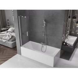 Mexen Velar Kádparaván 2 részes  csúszó 80 x 150 cm,  átlátszó nano, króm - 896-080-000-01-01 Kádparaván