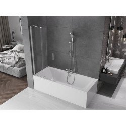 Mexen Velar Kádparaván 2 részes  csúszó 80 x 150 cm,  átlátszó nano, króm - 896-080-000-01-01 Kádparaván Fürdökád Mexen