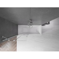 Mexen Velar Kádparaván 2 részes  csúszó 80 x 150 cm,  átlátszó nano, króm - 896-080-000-01-01 Kádparaván