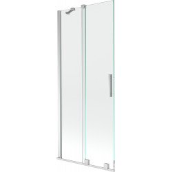 Mexen Velar Kádparaván 2 részes  csúszó 80 x 150 cm,  átlátszó nano, króm - 896-080-000-01-01 Kádparaván Fürdökád Mexen