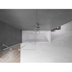 Mexen Velar Kádparaván 2 részes  csúszó 90 x 150 cm,  átlátszó nano, króm - 896-090-000-01-01 Kádparaván