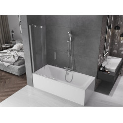 Mexen Velar Kádparaván 2 részes  csúszó 90 x 150 cm,  átlátszó nano, króm - 896-090-000-01-01 Kádparaván Fürdökád Mexen