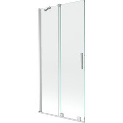 Mexen Velar Kádparaván 2 részes  csúszó 90 x 150 cm,  átlátszó nano, króm - 896-090-000-01-01 Kádparaván Fürdökád Mexen