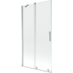 Mexen Velar Kádparaván 2 részes  csúszó 100 x 150 cm,  átlátszó nano, króm - 896-100-000-01-01 Kádparaván Fürdökád Mexen