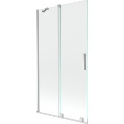 Mexen Velar Kádparaván 2 részes  csúszó 100 x 150 cm,  átlátszó nano, króm - 896-100-000-01-01 Kádparaván Fürdökád Mexen