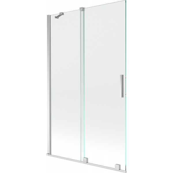 Mexen Velar Kádparaván 2 részes  csúszó 110 x 150 cm,  átlátszó nano, króm - 896-110-000-01-01 Kádparaván