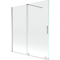 Mexen Velar Kádparaván 2 részes  csúszó 150 x 150 cm,  átlátszó nano, króm - 896-150-000-01-01 Kádparaván Fürdökád Mexen