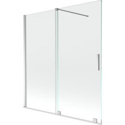 Mexen Velar Kádparaván 2 részes  csúszó 150 x 150 cm,  átlátszó nano, króm - 896-150-000-01-01 Kádparaván Fürdökád Mexen