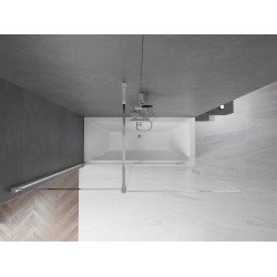 Mexen Velar Kádparaván 2 részes  csúszó 160 x 150 cm,  átlátszó nano, króm - 896-160-000-01-01 Kádparaván